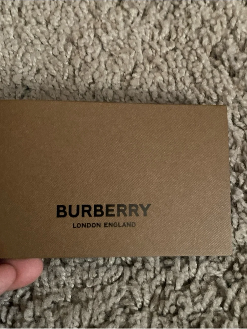 Burberry Tan and Black Branded Packaging empty box